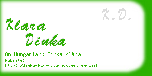 klara dinka business card